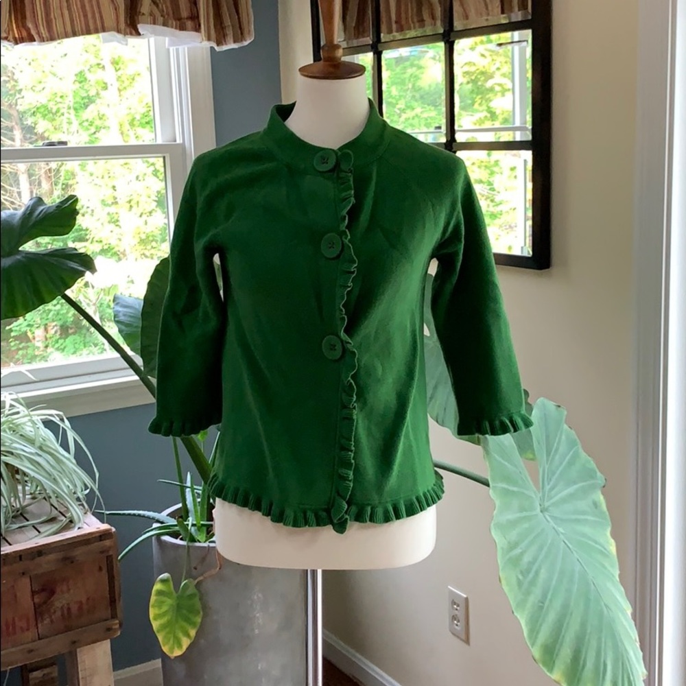 Boden green cardigan sweater